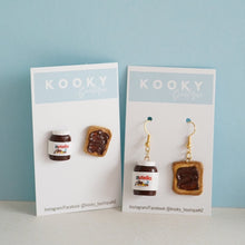 Load image into Gallery viewer, Nutella Jar and Toast Earrings