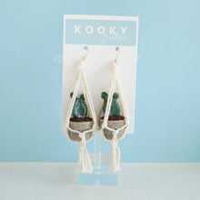 Load image into Gallery viewer, Cactus Hanging Plant Earrings