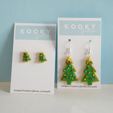 Load image into Gallery viewer, Sugar Cookie Christmas Tree Earrings