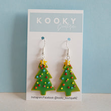 Load image into Gallery viewer, Sugar Cookie Christmas Tree Earrings