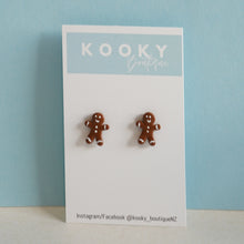 Load image into Gallery viewer, Classic Gingerbread Man Earrings