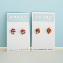 Load image into Gallery viewer, Red Bauble Studs