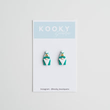 Load image into Gallery viewer, St Patrick's Day Gnome Earrings
