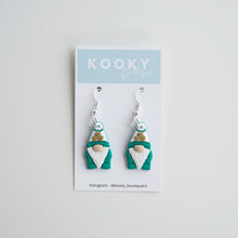 Load image into Gallery viewer, St Patrick's Day Gnome Earrings