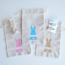 Load image into Gallery viewer, Easter Gift Set - Bunny Bag/Hair Clips/Hot Milk Stirrer
