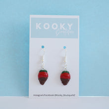 Load image into Gallery viewer, Chocolate Covered Strawberry Earrings