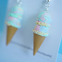 Load image into Gallery viewer, Pastel Rainbow Ice Cream Earrings