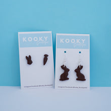Load image into Gallery viewer, Chocolate Bunny Earrings
