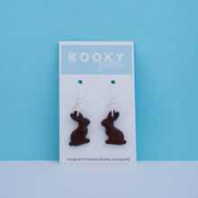 Load image into Gallery viewer, Chocolate Bunny Earrings