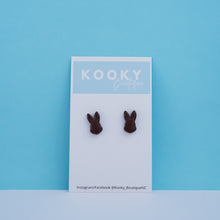 Load image into Gallery viewer, Chocolate Bunny Earrings
