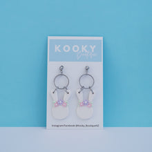 Load image into Gallery viewer, Flower Crown Bunny Earrings