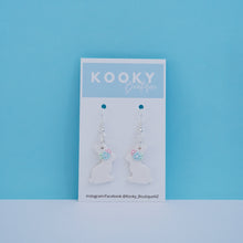 Load image into Gallery viewer, Flower Crown Bunny Earrings