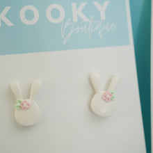 Load image into Gallery viewer, Flower Crown Bunny Earrings
