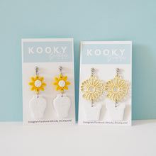 Load image into Gallery viewer, Sunflower Pot Plant Earrings