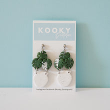 Load image into Gallery viewer, Monstera Pot Plant Earrings