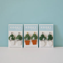 Load image into Gallery viewer, Monstera Pot Plant Earrings