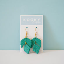 Load image into Gallery viewer, Feather Leaf Earrings