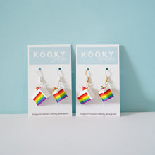 Load image into Gallery viewer, Rainbow Cake Hanging Earrings