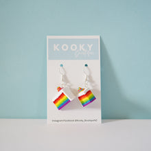 Load image into Gallery viewer, Rainbow Cake Hanging Earrings