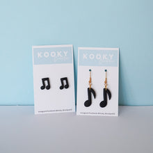 Load image into Gallery viewer, Music Note Earrings