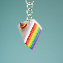 Load image into Gallery viewer, Rainbow Cake Keyring