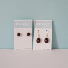 Load image into Gallery viewer, Coffee Bean Earrings