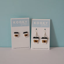 Load image into Gallery viewer, Hot Chocolate Takeaway Cup Earrings