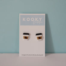 Load image into Gallery viewer, Hot Chocolate Takeaway Cup Earrings