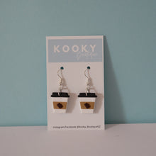 Load image into Gallery viewer, Hot Chocolate Takeaway Cup Earrings