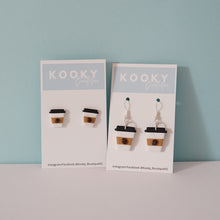 Load image into Gallery viewer, Coffee Takeaway Cup Earrings