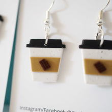 Load image into Gallery viewer, Hot Chocolate Takeaway Cup Earrings