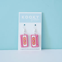 Load image into Gallery viewer, Cassette Tape Earrings