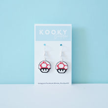 Load image into Gallery viewer, Mario Mushroom Earrings