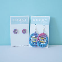 Load image into Gallery viewer, Tamagotchi Earrings - Limited Edition Pink/Purple/Blue