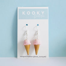 Load image into Gallery viewer, Large Single Scoop Ice Cream Earrings