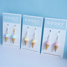 Load image into Gallery viewer, Small Single Scoop Ice Cream Earrings