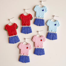 Load image into Gallery viewer, Summer T-shirt &amp; Shorts Earrings
