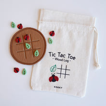 Load image into Gallery viewer, Tic Tac Toe Board Game - Wood Log, Lily Pad &amp; Koi Pond
