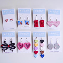 Load image into Gallery viewer, RED Cassette Tape Earrings
