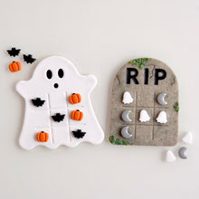 Load image into Gallery viewer, Tic Tac Toe Board Game - Halloween Ghost &amp; RIP Tombstone
