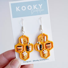 Load image into Gallery viewer, Beehive Bookshelf  Earrings
