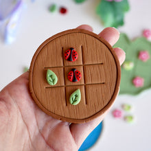 Load image into Gallery viewer, Tic Tac Toe Board Game - Wood Log, Lily Pad &amp; Koi Pond
