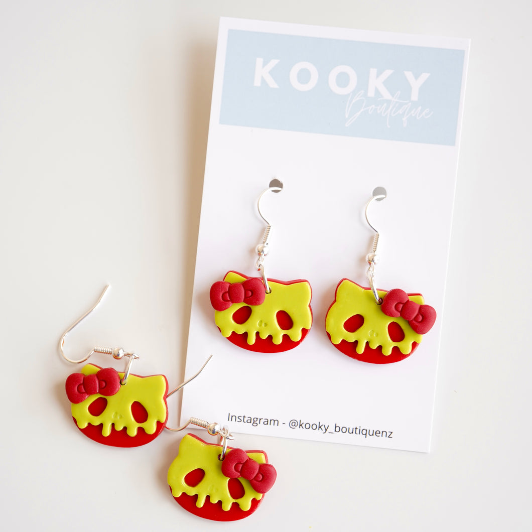 Kitty Poison Apple Earrings