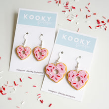 Load image into Gallery viewer, Heart Donut Earrings
