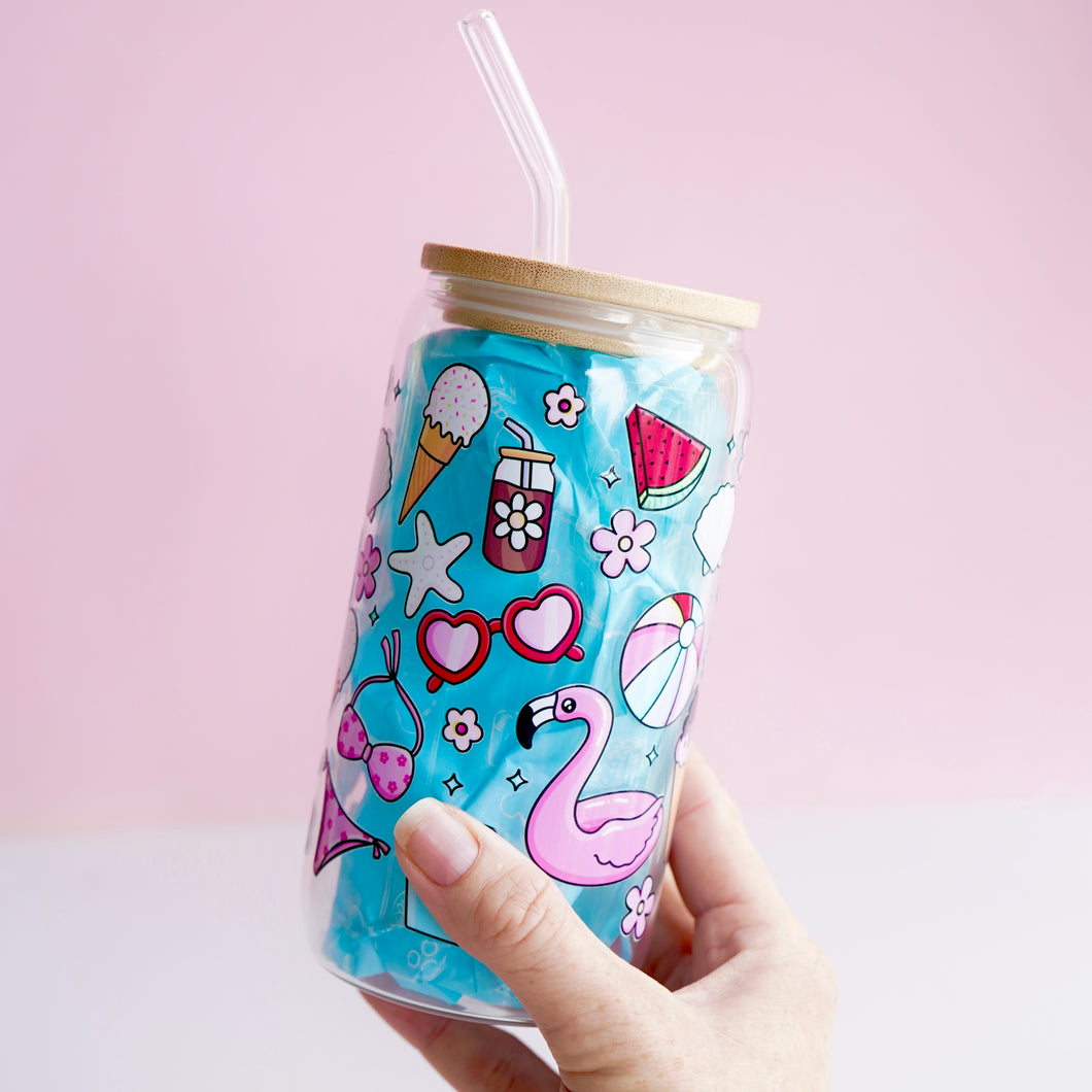 Glass Cup -  Summer Vibes