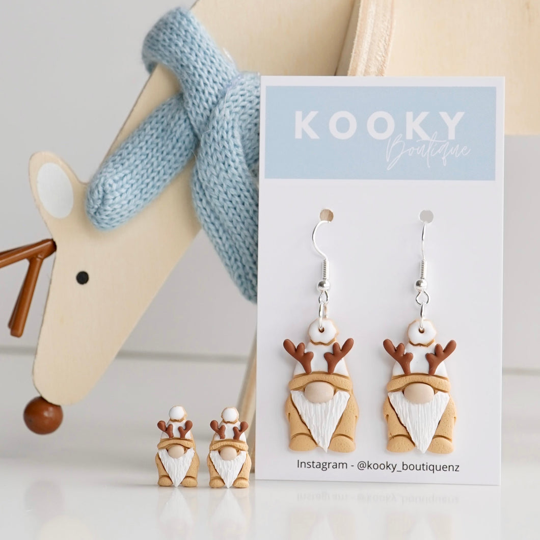 Reindeer Gnome Earrings