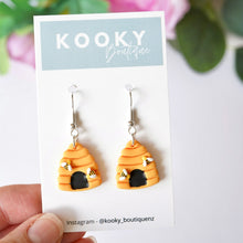 Load image into Gallery viewer, Bees and Beehive Earrings
