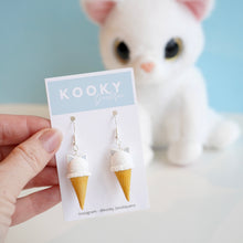 Load image into Gallery viewer, Cat Ice Cream Earrings
