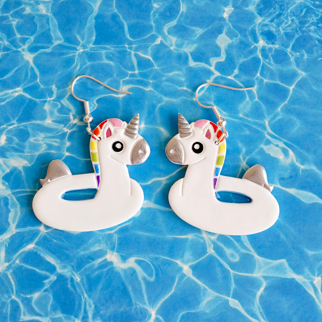 Unicorn Pool Floatie Earrings