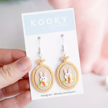 Load image into Gallery viewer, Bunny Embroidery Earrings
